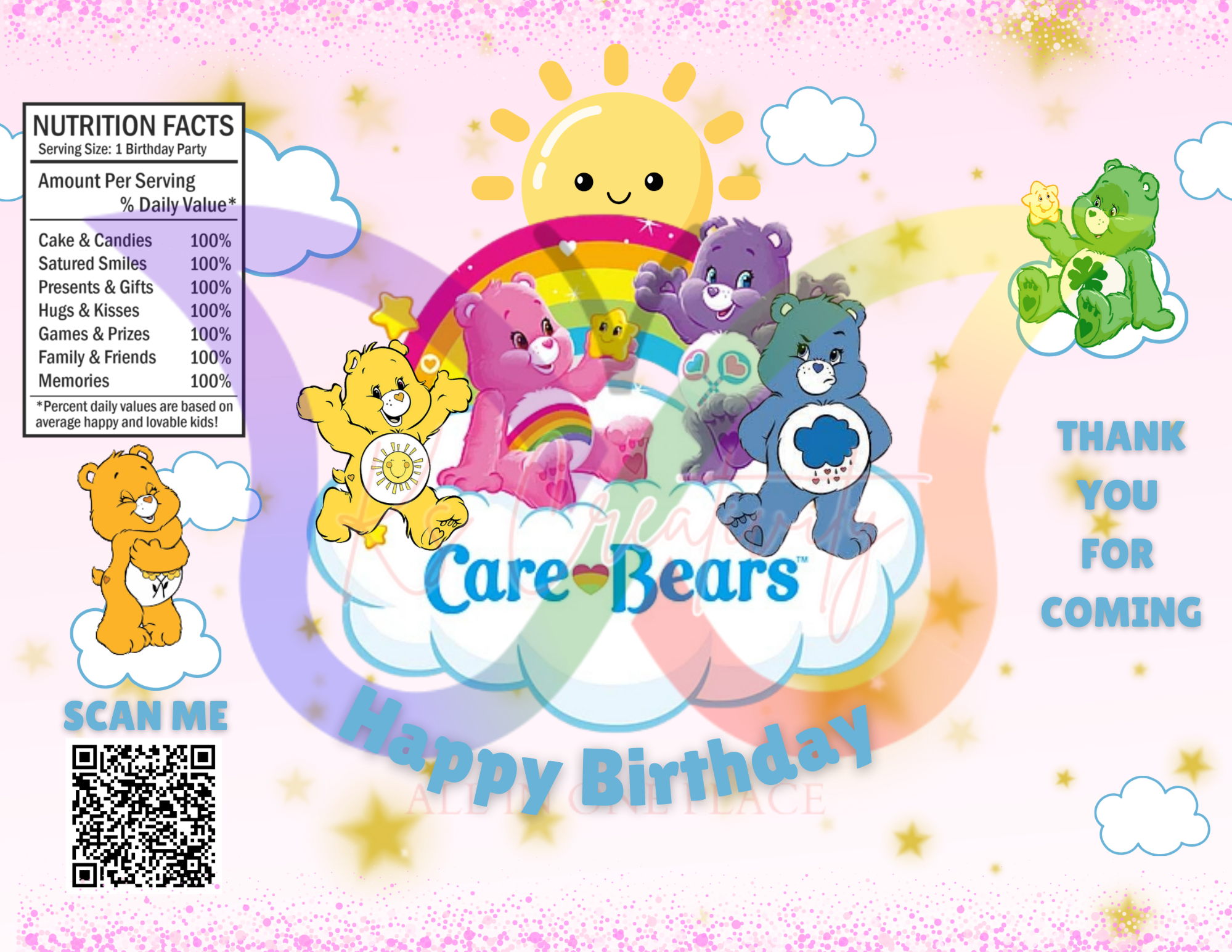 Care Bear Chip Favor