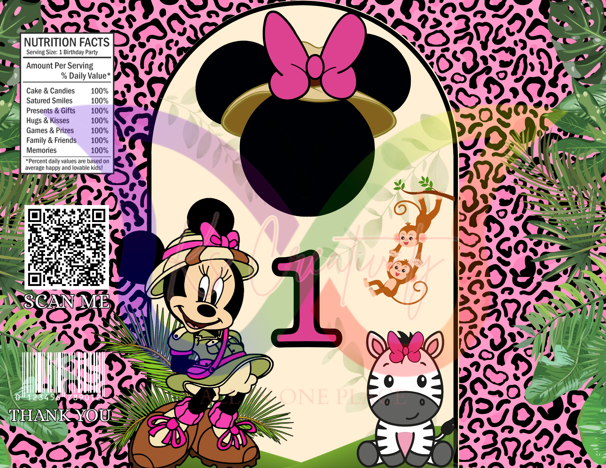 Safari Minnie Chip Wrap